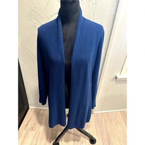 FORTE Cashmere Navy Blue cardigan sweater Size Small